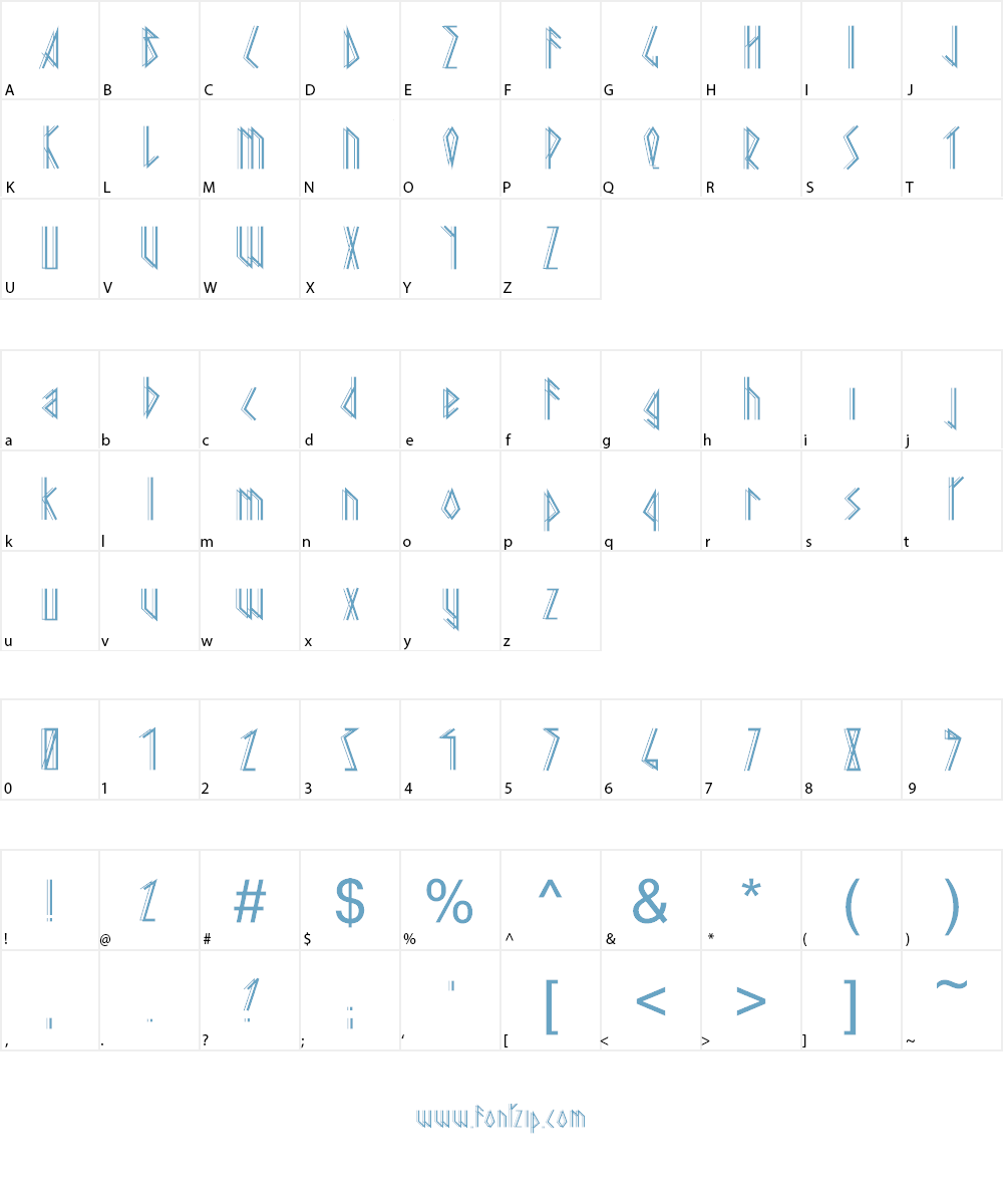 Pagan Winter Font Character
